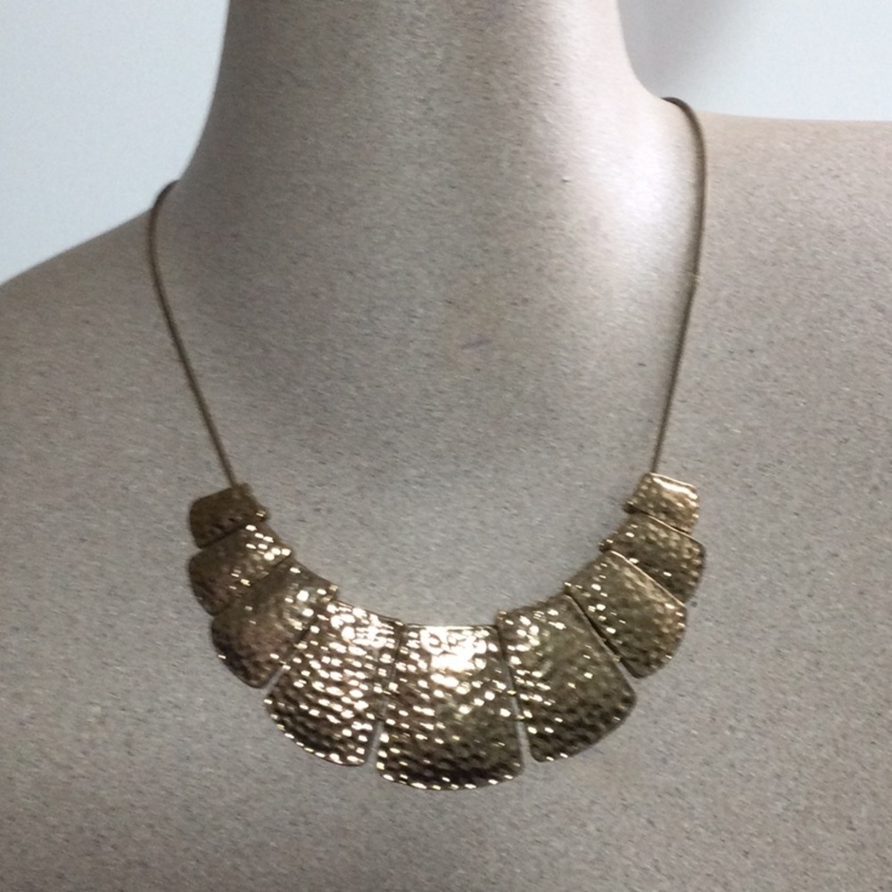 Chunky Hammered Collar Necklace